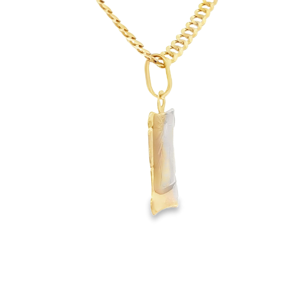 14K  PENDANT  FIRST COMMUNION SCROLL PLAQUE