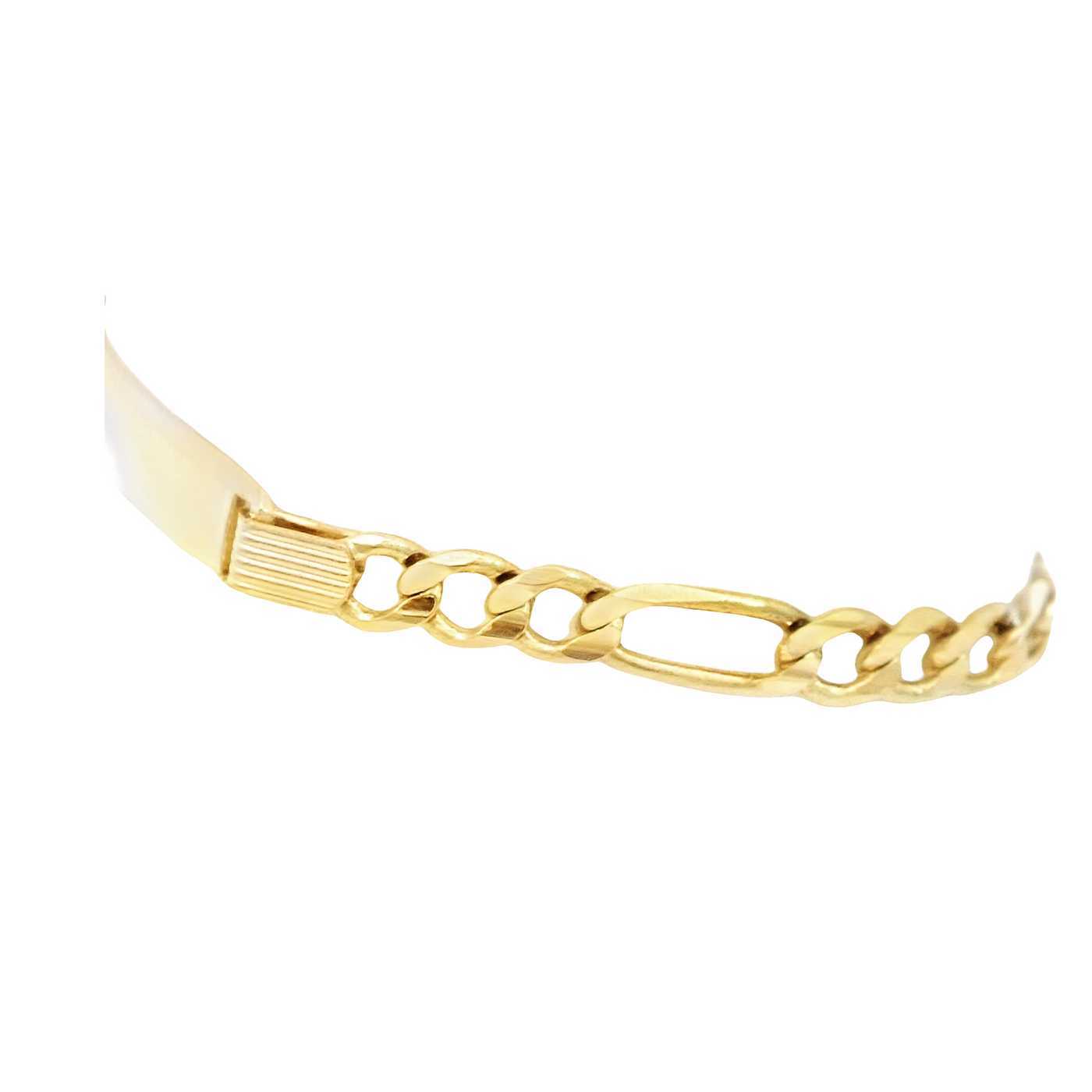 14K Figaro ID Bracelet 7"