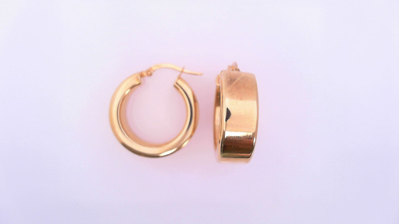 EARRINGS14 KARAT SMALL HOOP EARRINGS WEIGHT: 3.4G