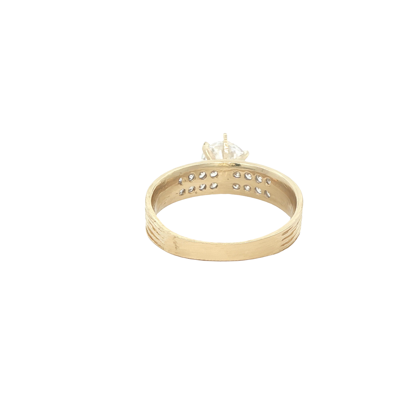 14 KARAT RING SIZE 7.5 WEIGHT: 3.5G : 4.8MM CZ SOL