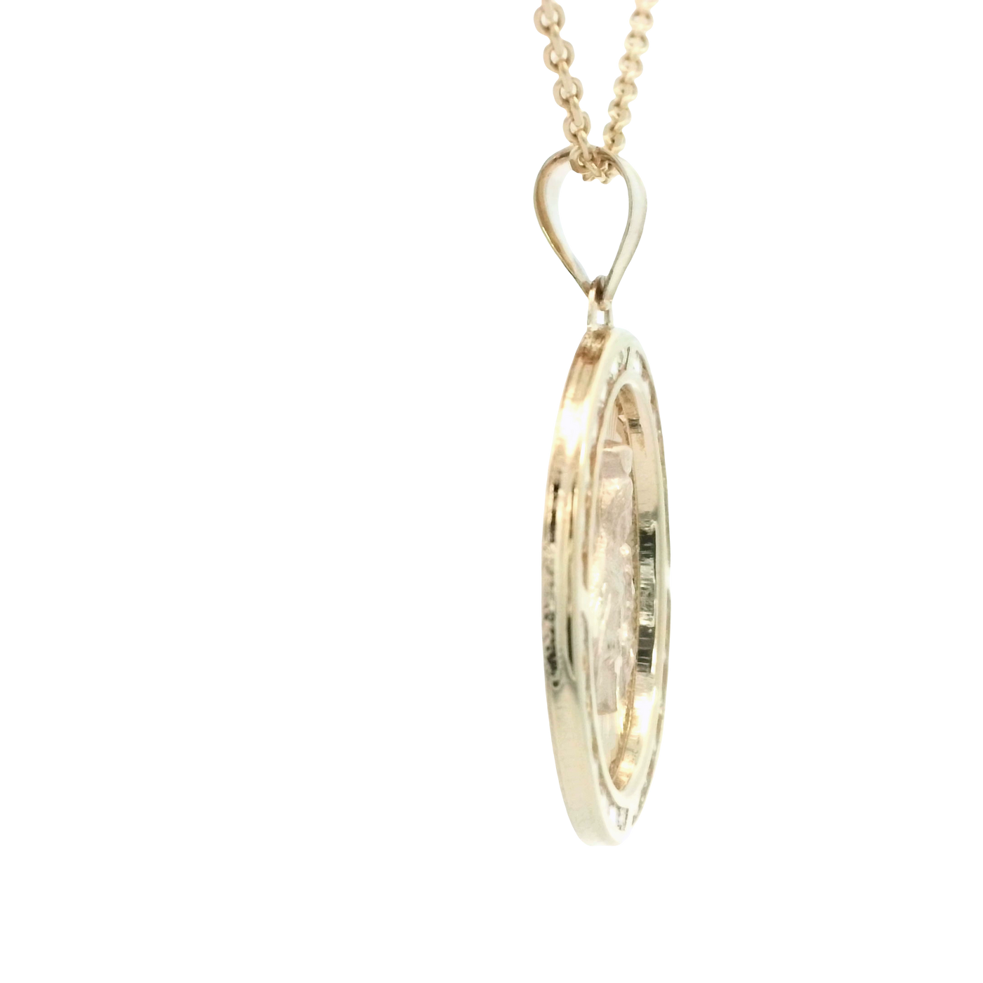 PENDANT 14K SANTA BARBARA CZ OVAL