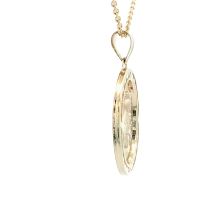 PENDANT 14K SANTA BARBARA CZ OVAL