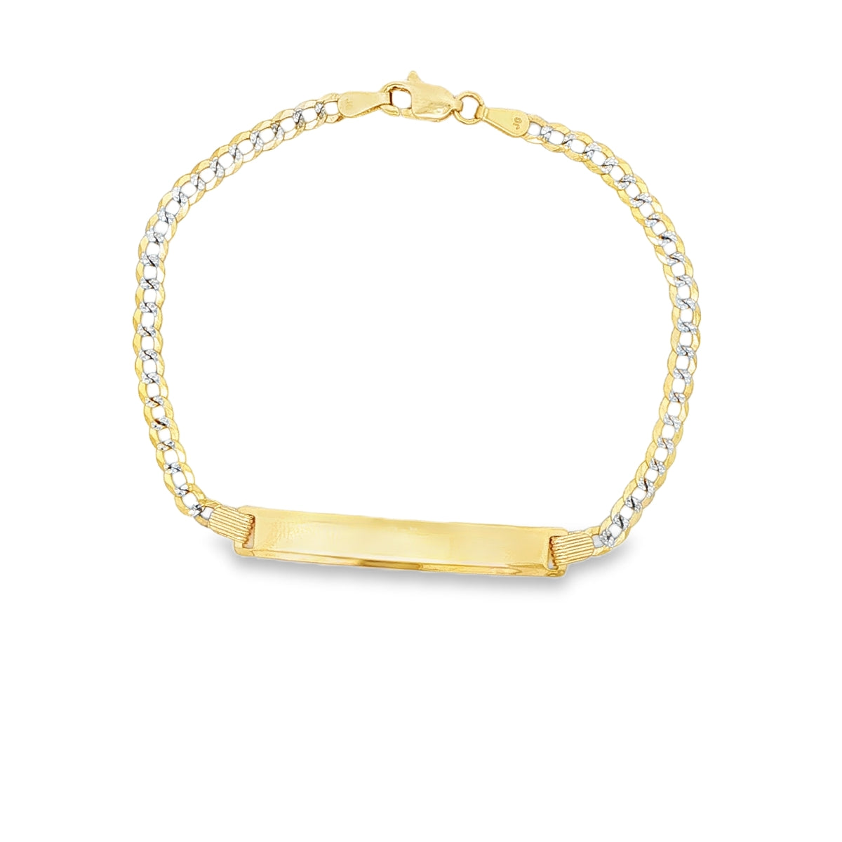 14 KARAT CUBAN ITALIAN CURB BRACELET LENGTH 7 WEIG
