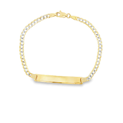 14 KARAT CUBAN ITALIAN CURB BRACELET LENGTH 7 WEIG