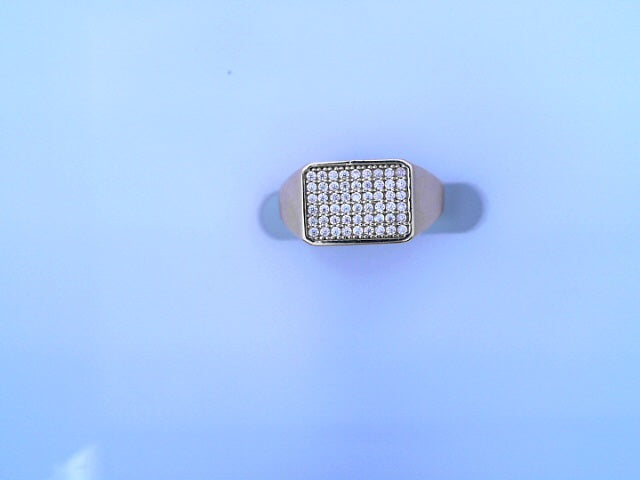 RING14KR 3.6G #7.25 CZ RECTANGLE