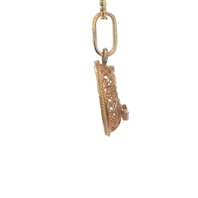 PENDANT 14KP Shoe Mesh Bow