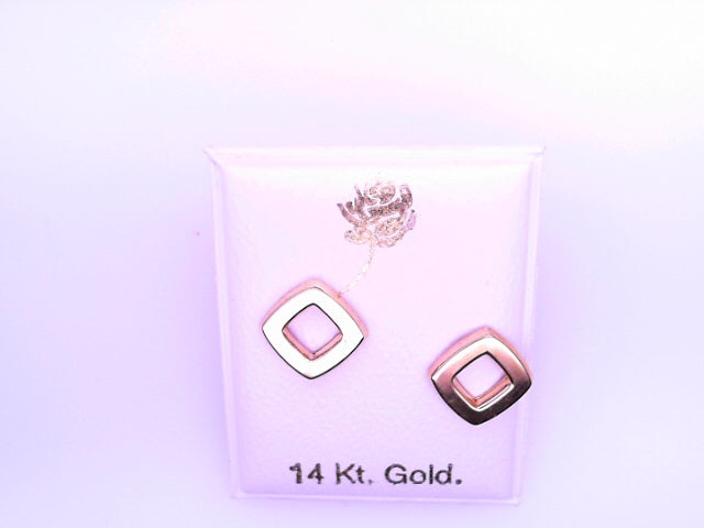 14 KARAT STUD EARRINGS WEIGHT: 0.8G : 5MM CZ CLEAR