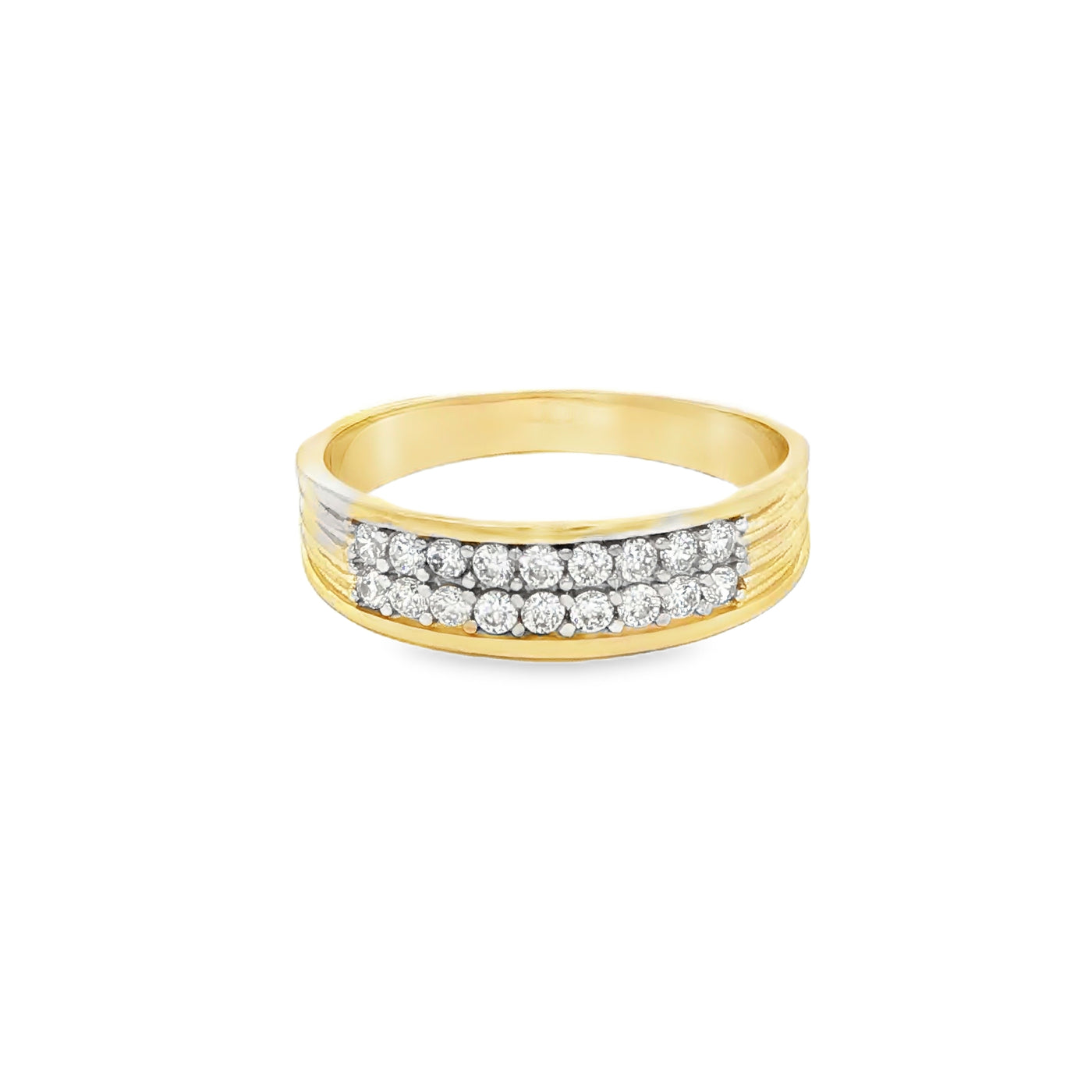 14 KARAT RING SIZE 10.25 WEIGHT: 3.7G : 4.8MM CZ 2