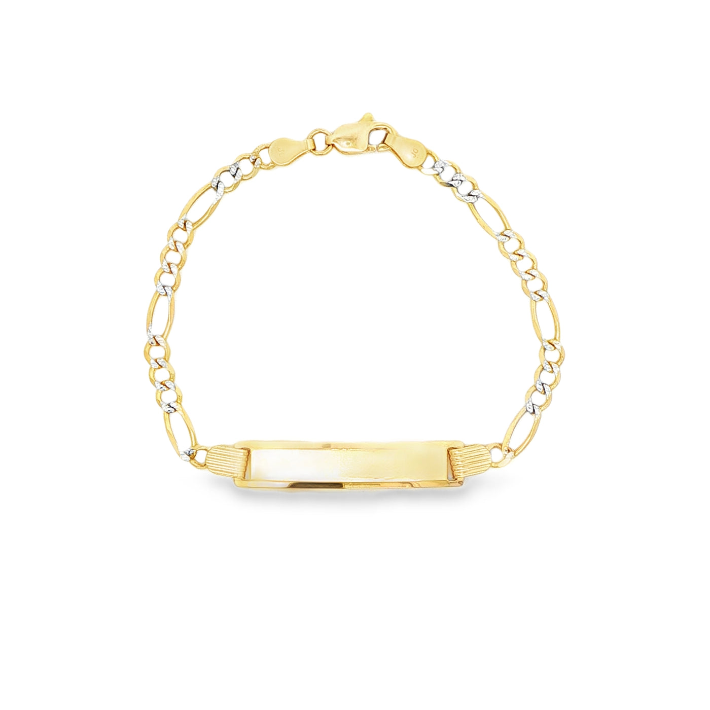 14 KARAT FIGARO BRACELET LENGTH 6 WEIGHT: 3.8G : I