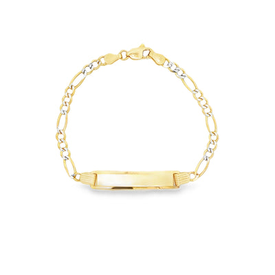 14 KARAT FIGARO BRACELET LENGTH 6 WEIGHT: 3.8G : I