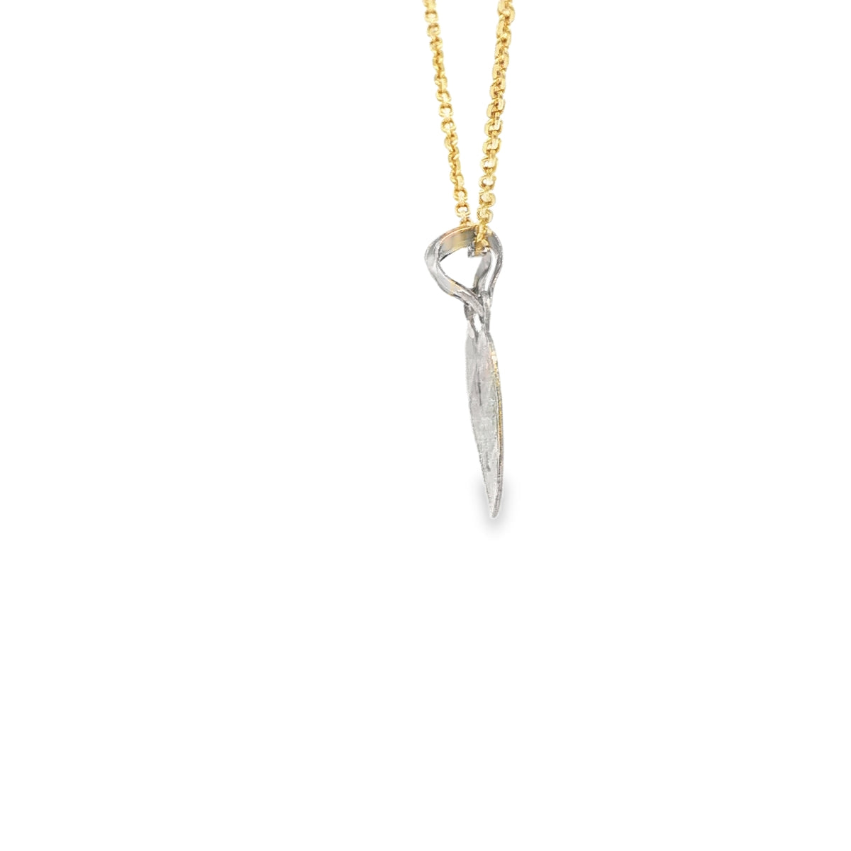 PENDANT 14K Heart Break TriGold DC
