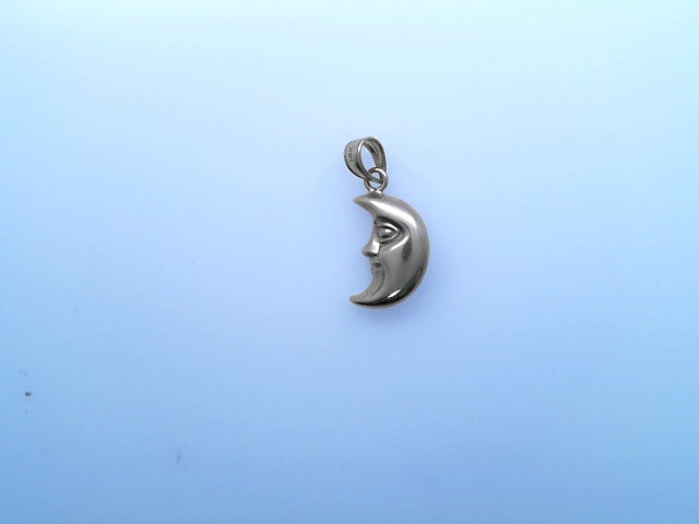 14K PENDENT 0.6G MOON PUFF MOON FACE