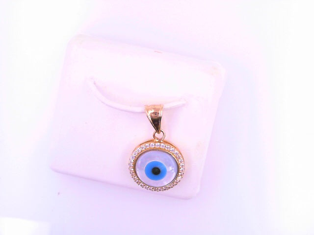 PENDANT 14K 1.6G CZ BLUE LUCIA EYE