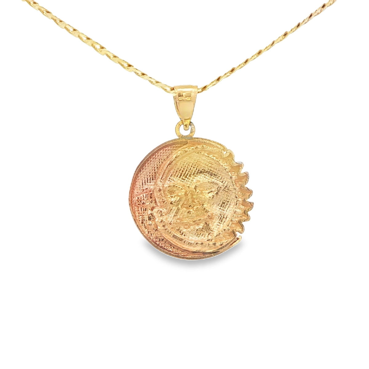 PENDANT 14KP 2.2G PENDANT 3TONE 1/2SUN & 1/2MOON