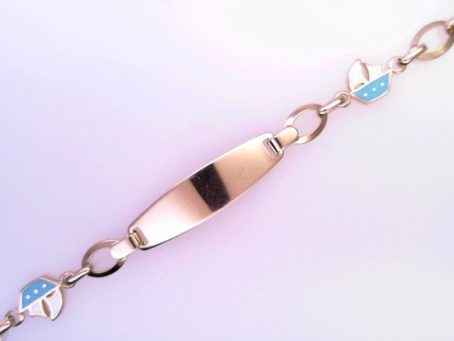 14 KARAT BRACELET LENGTH 5.25 WEIGHT: 3.3 : ID 5MM