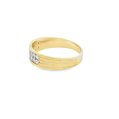 14 KARAT RING SIZE 10.25 WEIGHT: 3.7G : 4.8MM CZ 2