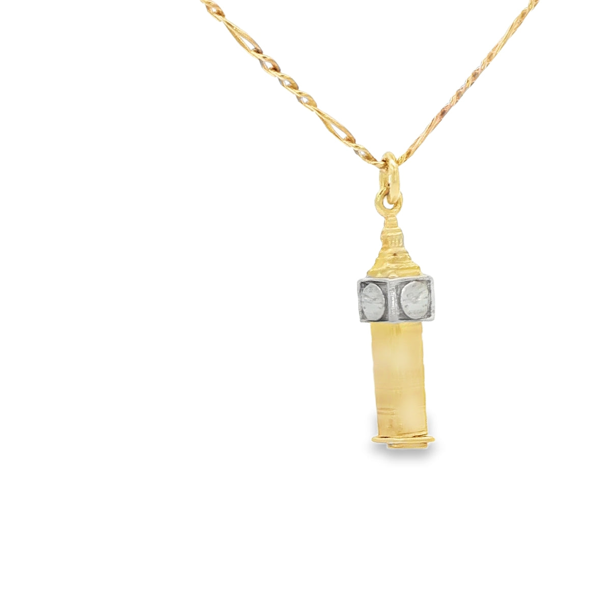 PENDANT 14KP PEN LONDON 2TONE