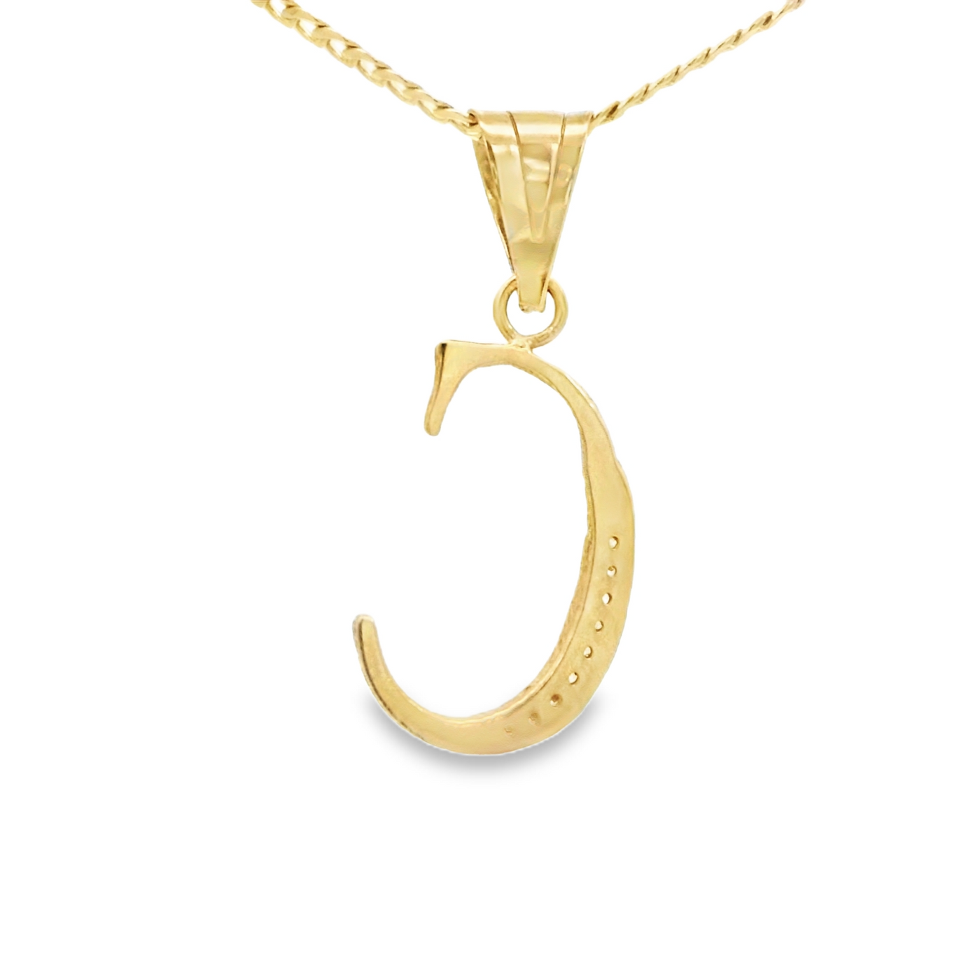 PENDANT 14K LETTER C CZ LETTER C