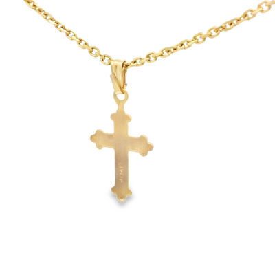 14 KARAT CHARM  GUADALUPE ROUND DC STARBURST