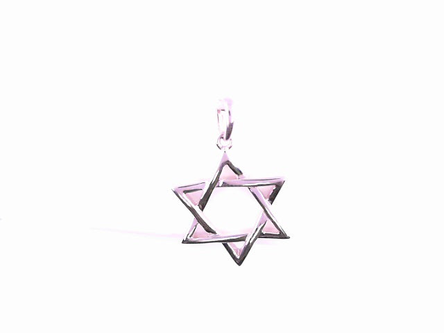 PENDANT 14KP Star of David 3.3g White Gold