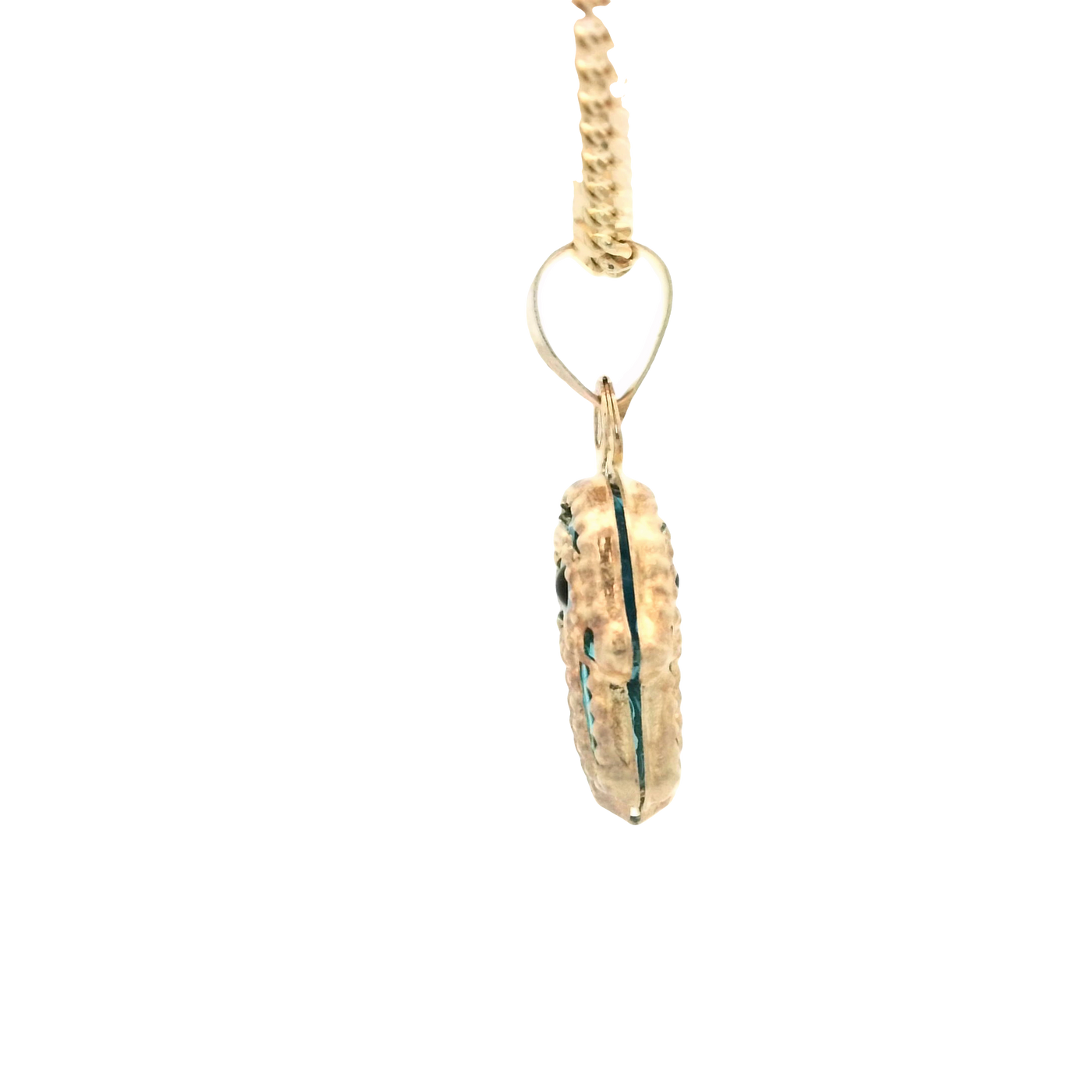 PENDANT 14K HANSMA EVIL BLUE MILIGRAIN