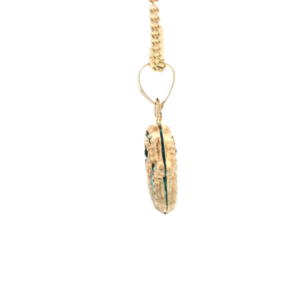 PENDANT 14K HANSMA EVIL BLUE MILIGRAIN