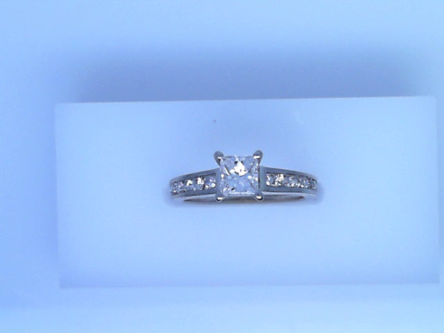 RING 14K WHITE #5.5 ENGAGEMENT DIAMOND CENTER PRIN