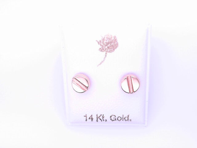14 KARAT STUD EARRINGS WEIGHT: 0.8G : 5MM CZ CLEAR
