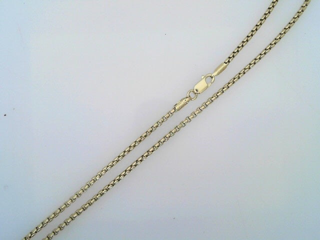 18 KARAT BOX CHAIN LENGTH: 24 WEIGHT: 6.0G : 1.6MM