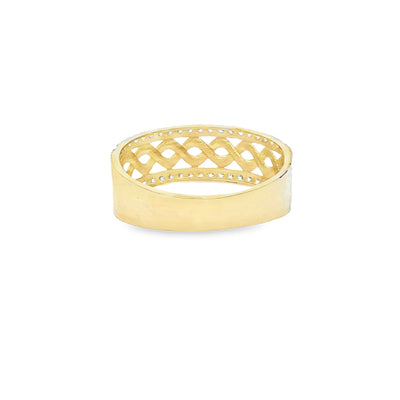 14 KARAT RING SIZE 10.75 WEIGHT: 3G : 7.6MM CZ MON