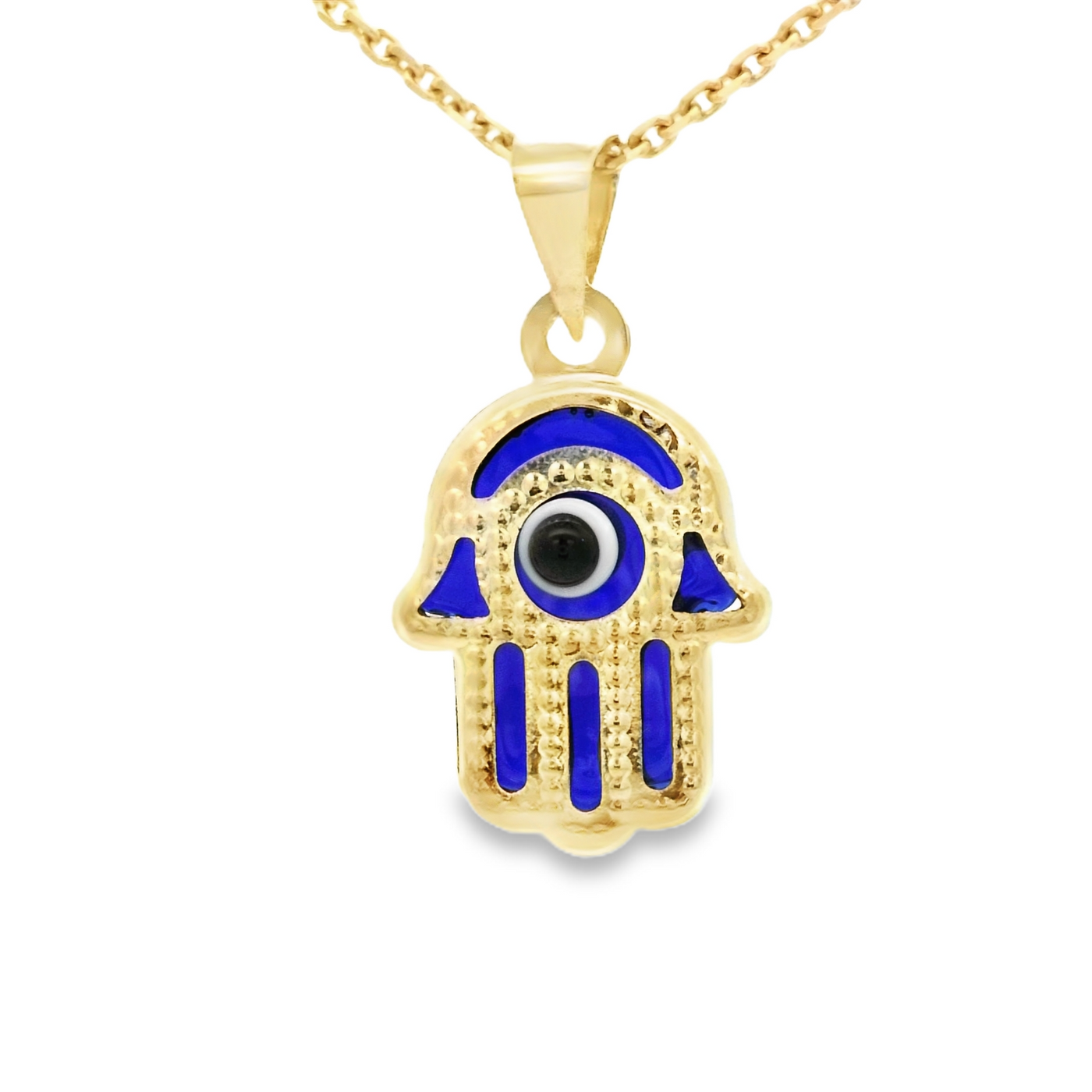 PENDANT 14K HANSMA BLUE HANSMA HAND