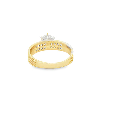 14 KARAT RING SIZE 7.25 WEIGHT: 3.2G : 5MM CZ SOLI