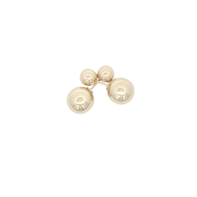 14 KARAT STUD EARRINGS DOUBLE END BALLS SMALL LARGE