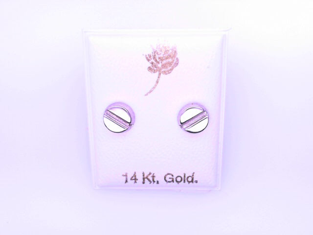 14 KARAT STUD EARRINGS WEIGHT: 0.8G : 5MM CZ CLEAR