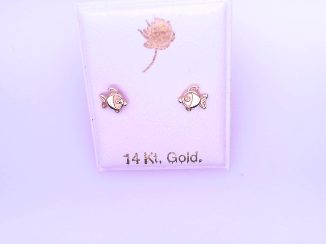 14 KARAT STUD EARRINGS WEIGHT: 0.7G : 5MM CZ CLEAR