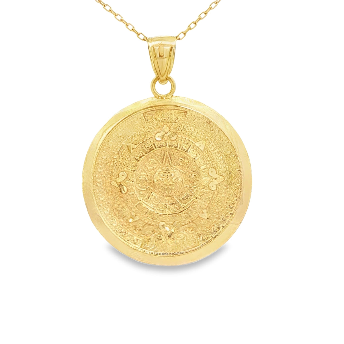 PENDANT 14KP 3.7G AZTEC AZTEC CALENDAR