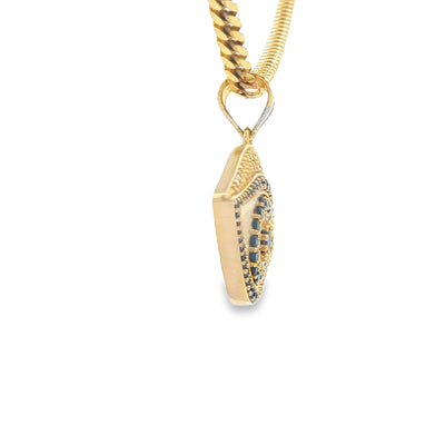 PENDANT 14KP Eye Blue Cz 4.5g Blue Cz