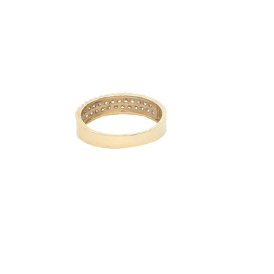 14 KARAT RING SIZE 7.5 WEIGHT: 2.9G : 5MM CZ ROPE