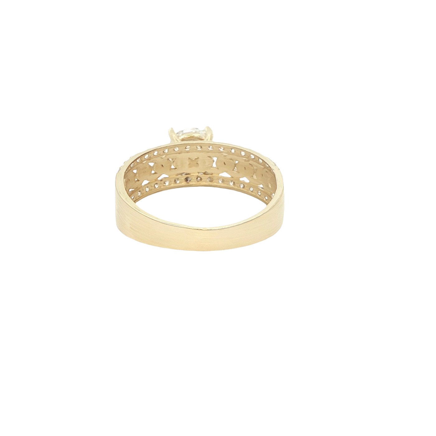 14 KARAT RING SIZE 7.5 WEIGHT: 2.5G : 5.8MM CZ SOL