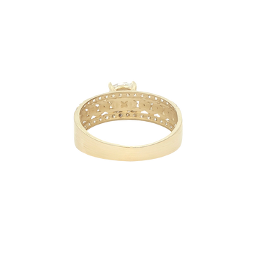 14 KARAT RING SIZE 7.5 WEIGHT: 2.5G : 5.8MM CZ SOL