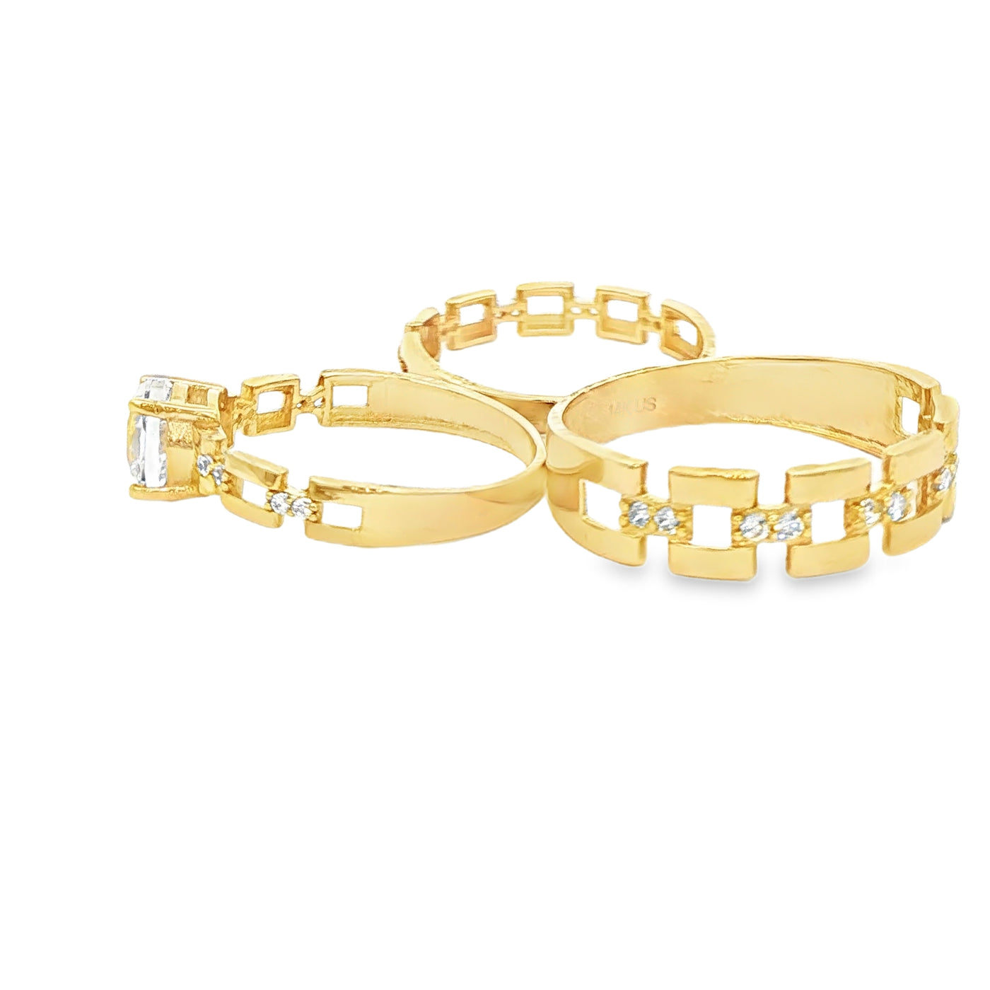 14 KARAT RING SIZE 7 WEIGHT: 1.3G : 3.2MM CZ OPEN