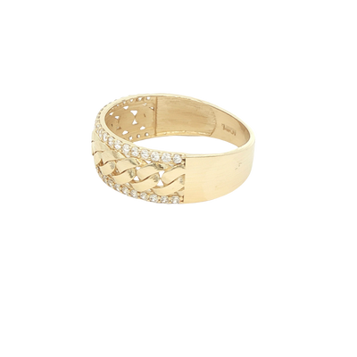 14 KARAT RING SIZE 10.25 WEIGHT: 3.8G : 7.5MM CZ C