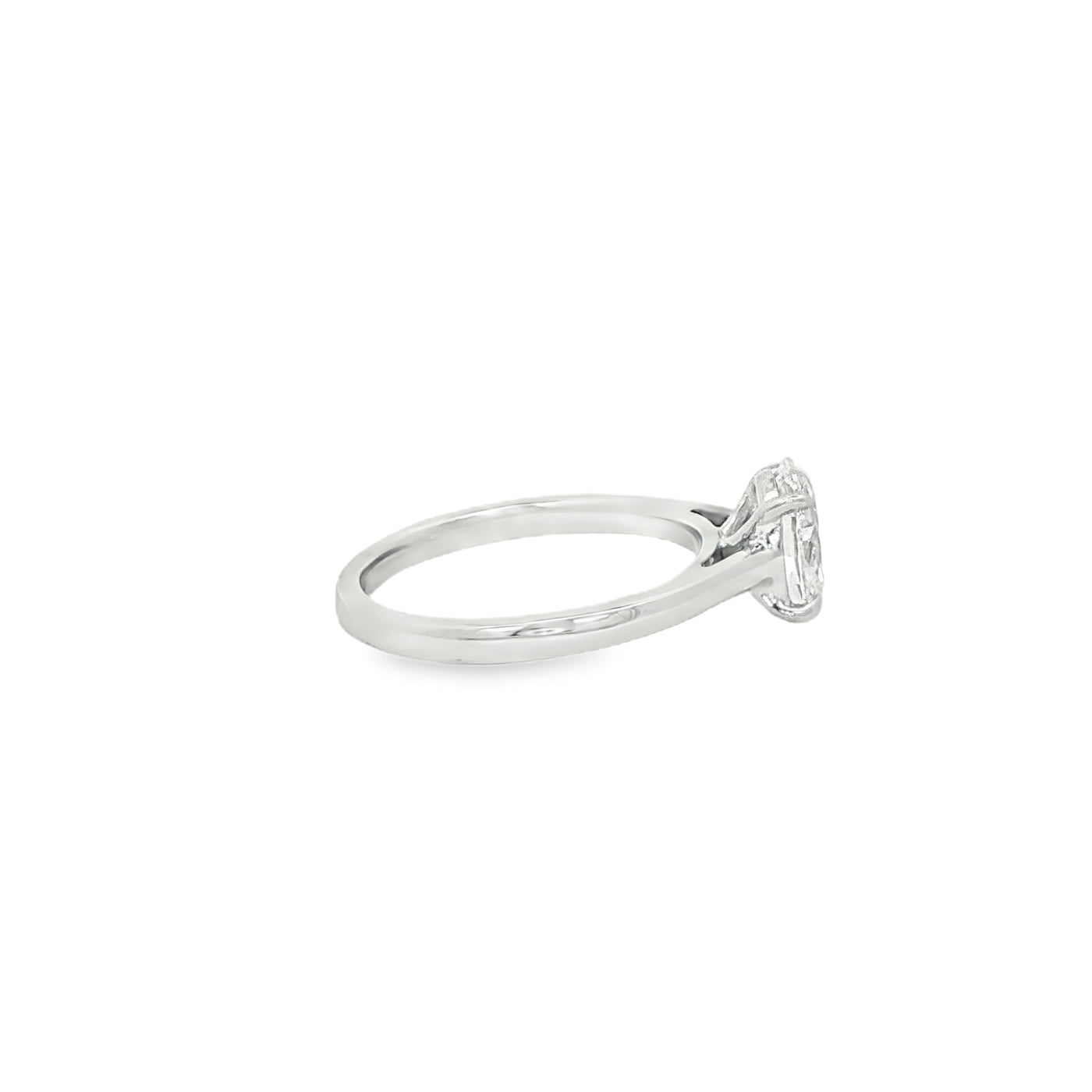 LABGROWN       14K WHITE ENGAGEMENT SOLITARY #7  D