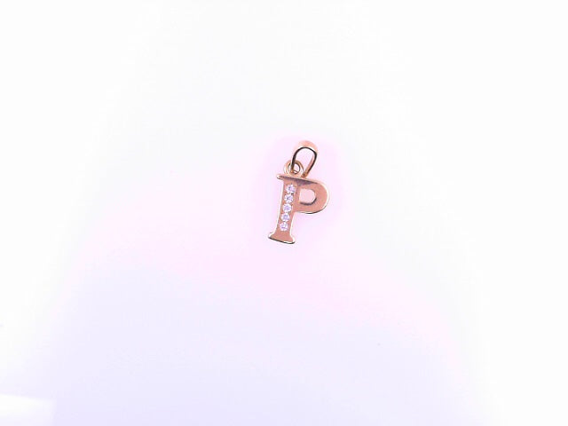 PENDANT 14K 0.6G LTR P CZ LETTER P