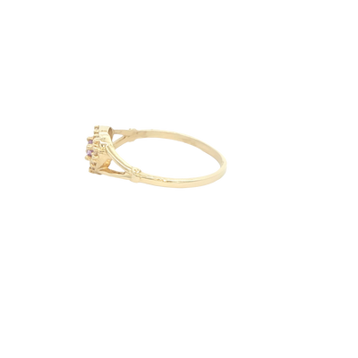 14 KARAT RING SIZE 7.5 WEIGHT: 1.8G : CZ HEART LAV