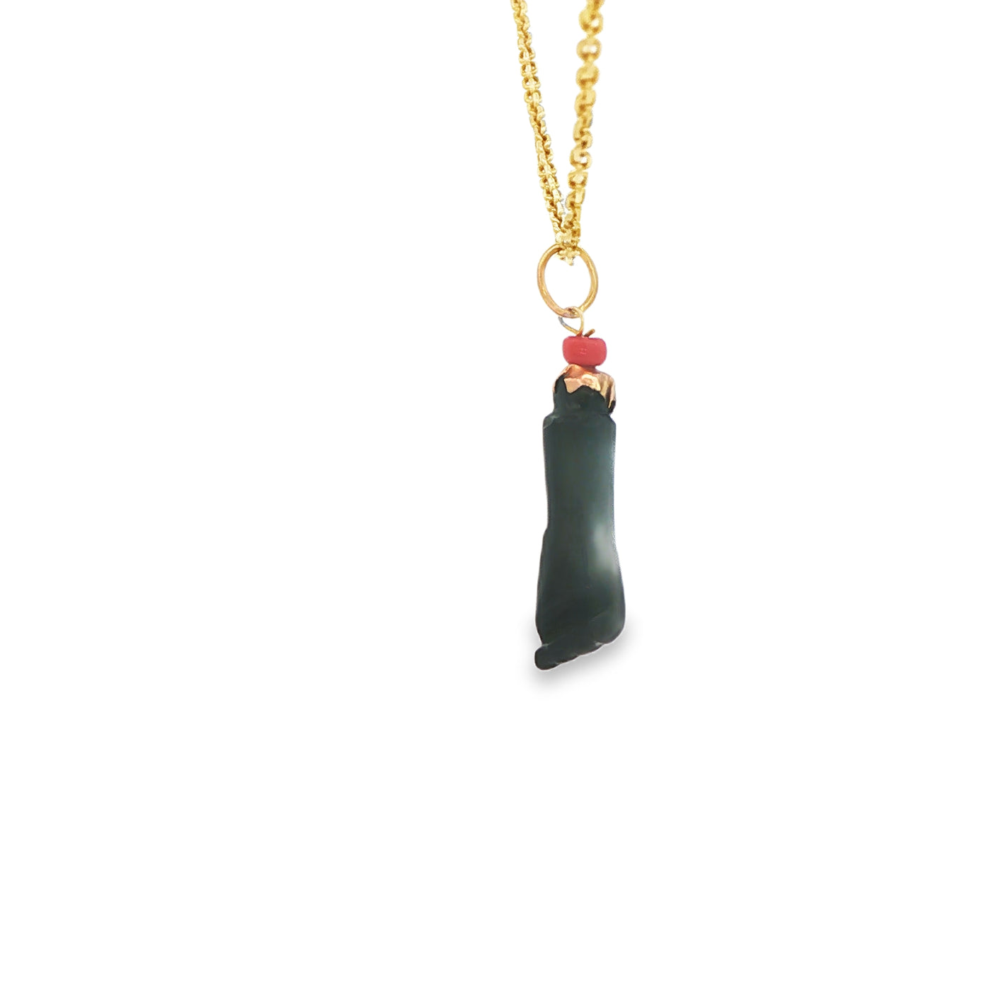 14K Azabache Hand Coral Red 16mm