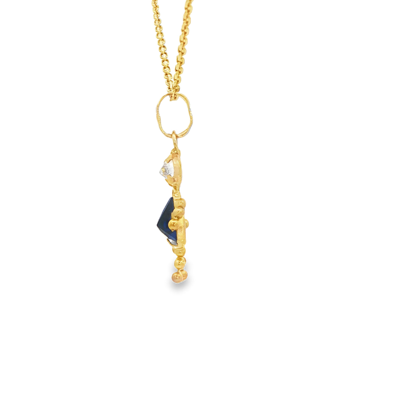 PENDANT 14KP Boy Blue Triangle