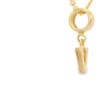 PENDANT 14K V Letter Bail Ring