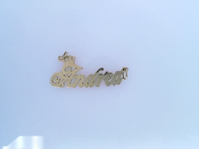 14KP Name Single Plate 2.6g ANDREA with Crown