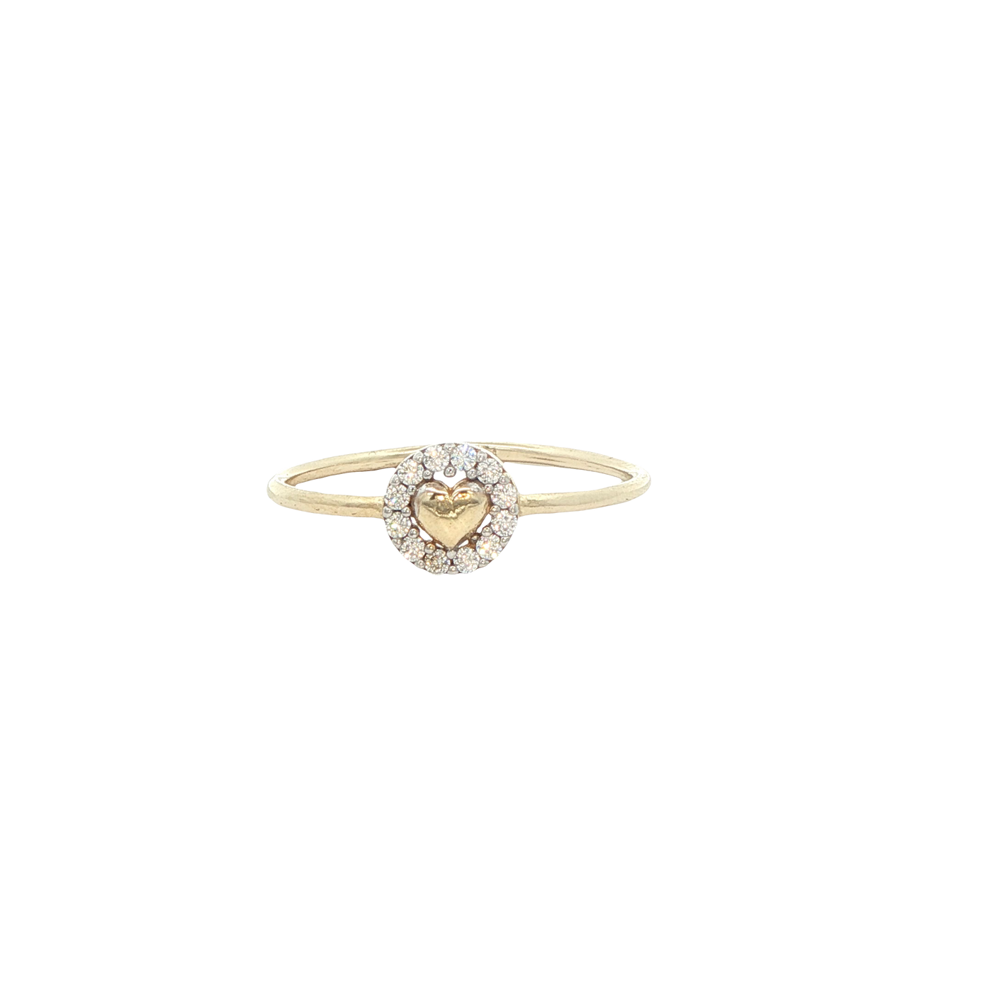 14 KARAT RING SIZE 8 WEIGHT: 1.1G : CZ CLEAR STONE